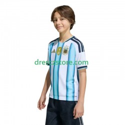 Argentina Domácí Dres MS ve fotbale 2026 Krátký rukáv Děti Fotbalové Dresy