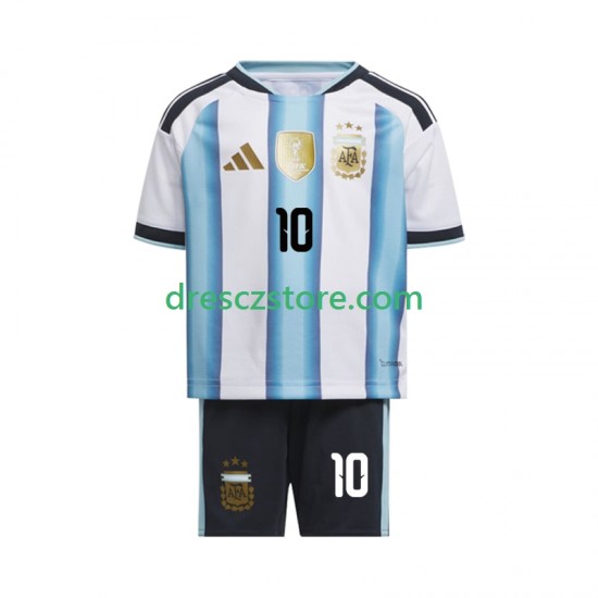 Argentina Lionel Messi 10 Domácí Dres MS ve fotbale 2026 Krátký rukáv Děti Fotbalové Dresy