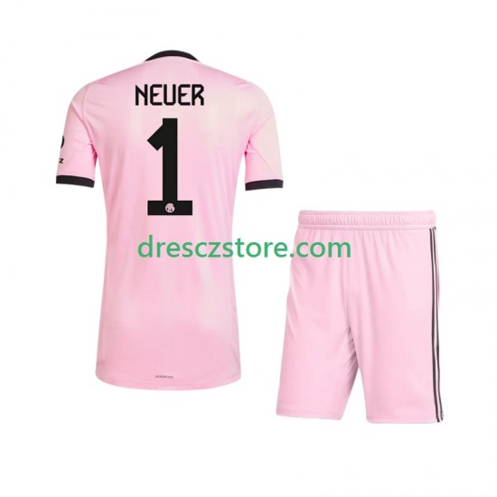 FC Bayern Mnichov Manuel Neuer 1 UCL Brankářské Alternativní Dres 2025-2026 Krátký rukáv Děti Fotbalové Dresy