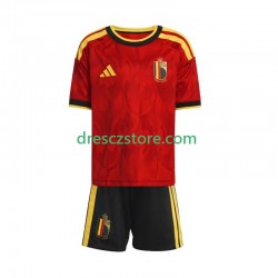 Belgie Domácí Dres MS ve fotbale 2026 Krátký rukáv Děti Fotbalové Dresy