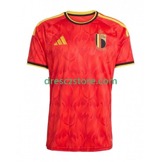 Belgie Domácí Dres MS ve fotbale 2026 Krátký rukáv Muže Fotbalové Dresy