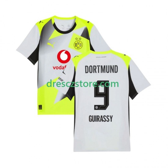 Borussia Dortmund Serhou Guirassy 9 Venkovní Dres 2025-2026 Krátký rukáv Muže Fotbalové Dresy
