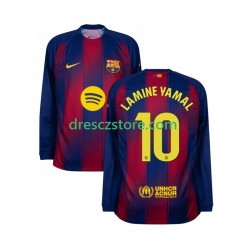 FC Barcelona Lamine Yamal 10 Domácí Dres 2025-2026 Dlouhý rukáv Muže Fotbalové Dresy