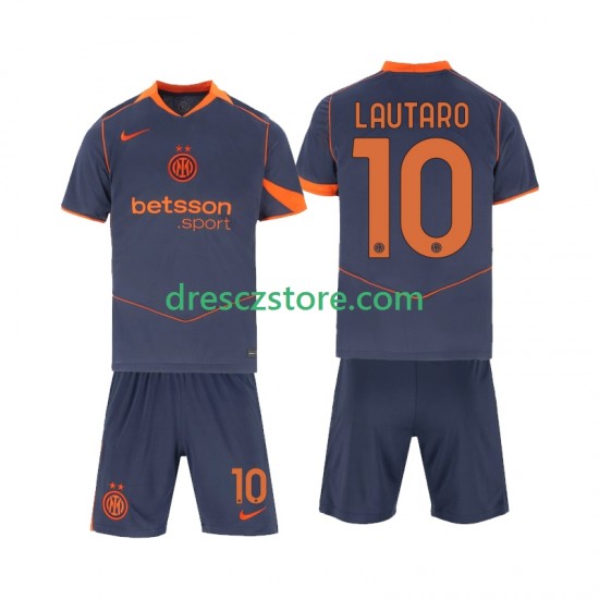 Inter Milán Lautaro Martinez 10 Alternativní Dres 2025-2026 Krátký rukáv Děti Fotbalové Dresy