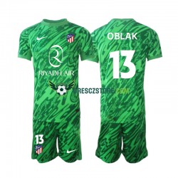 Atlético Madrid Jan Oblak 13 Brankářské Venkovní Dres 2024-2025 Krátký rukáv Děti Fotbalové Dresy