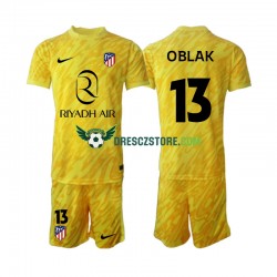 Atlético Madrid Jan Oblak 13 Brankářské Alternativní Dres 2024-2025 Krátký rukáv Děti Fotbalové Dresy