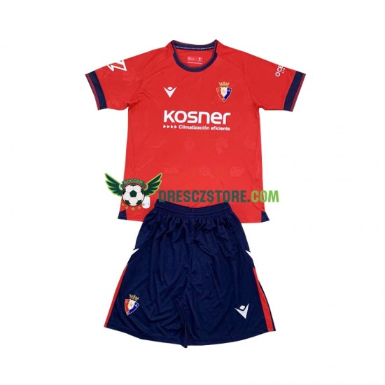 CA Osasuna Domácí Dres 2024-2025 Krátký rukáv Děti Fotbalové Dresy