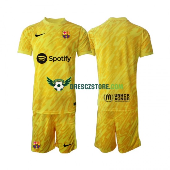 FC Barcelona Brankářské Venkovní Dres 2024-2025 Krátký rukáv Děti Fotbalové Dresy