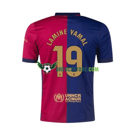 FC Barcelona Lamine Yamal 19 Domácí Dres 2024-2025 Krátký rukáv Muže Fotbalové Dresy
