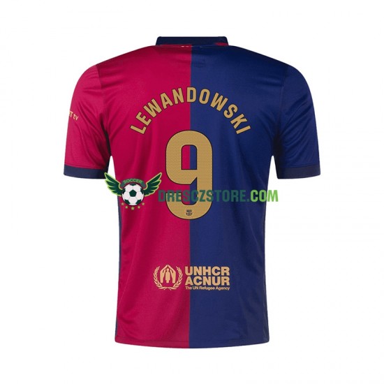 FC Barcelona Robert Lewandowski 9 Domácí Dres 2024-2025 Krátký rukáv Muže Fotbalové Dresy