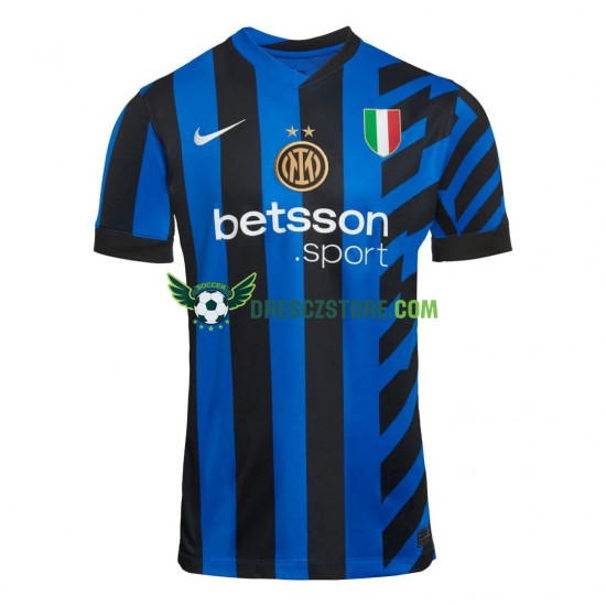 Inter Milán Domácí Dres 2024-2025 Krátký rukáv Muže Fotbalové Dresy