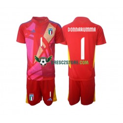 Itálie Donnarumma 1 Brankářské Alternativní Dres Euro 2024 Krátký rukáv Děti Fotbalové Dresy
