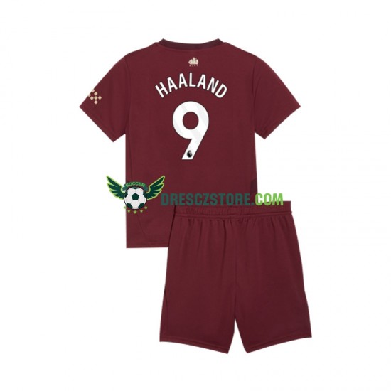 Manchester City Erling Haaland 9 Alternativní Dres 2024-2025 Krátký rukáv Děti Fotbalové Dresy