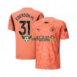 Manchester City Ederson M 31 Brankářské Venkovní Dres 2024-2025 Krátký rukáv Muže Fotbalové Dresy