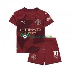 Manchester City Jack Grealish 10 Alternativní Dres 2024-2025 Krátký rukáv Děti Fotbalové Dresy