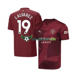 Manchester City Julian Alvarez 19 Alternativní Dres 2024-2025 Krátký rukáv Muže Fotbalové Dresy