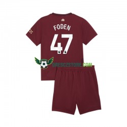 Manchester City Phil Foden 47 Alternativní Dres 2024-2025 Krátký rukáv Děti Fotbalové Dresy