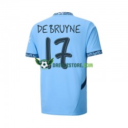 Manchester City UCL Font DE BRUYNE 17 Domácí Dres 2024-2025 Krátký rukáv Muže Fotbalové Dresy