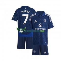 Manchester United Mason Mount 7 Venkovní Dres 2024-2025 Krátký rukáv Děti Fotbalové Dresy