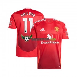 Manchester United Rasmus Hojlund 11 Domácí Dres 2024-2025 Krátký rukáv Muže Fotbalové Dresy