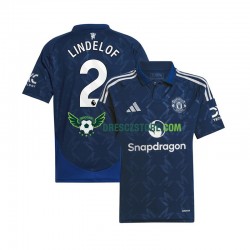 Manchester United Victor Lindelof 2 Venkovní Dres 2024-2025 Krátký rukáv Muže Fotbalové Dresy