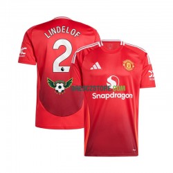 Manchester United Victor Lindelof 2 Domácí Dres 2024-2025 Krátký rukáv Muže Fotbalové Dresy
