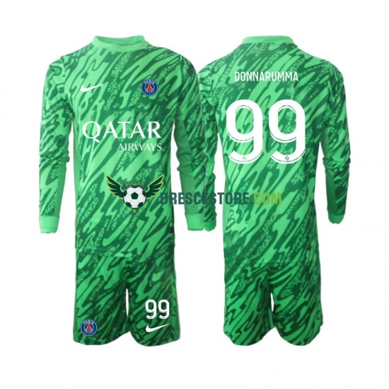 Paris Saint-Germain Gianluigi Donnarumma 99 Brankářské Venkovní Dres 2024-2025 Dlouhý rukáv Děti Fotbalové Dresy