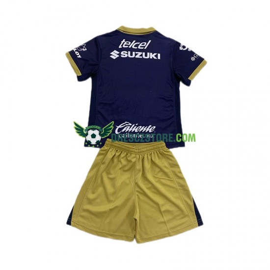 Pumas UNAM Venkovní Dres 2024-2025 Krátký rukáv Děti Fotbalové Dresy