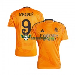 Real Madrid Kylian Mbappé 9 Venkovní Dres 2024-2025 Krátký rukáv Muže Fotbalové Dresy
