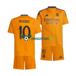 Real Madrid Luka Modrić 10 Venkovní Dres 2024-2025 Krátký rukáv Děti Fotbalové Dresy