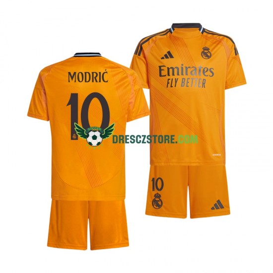 Real Madrid Luka Modrić 10 Venkovní Dres 2024-2025 Krátký rukáv Děti Fotbalové Dresy