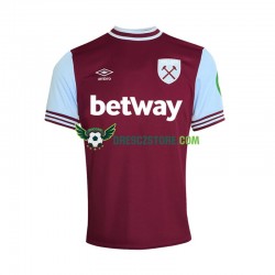 West Ham United Domácí Dres 2024-2025 Krátký rukáv Muže Fotbalové Dresy