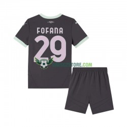 AC Milán Fofana 29 Alternativní Dres 2024-2025 Krátký rukáv Děti Fotbalové Dresy