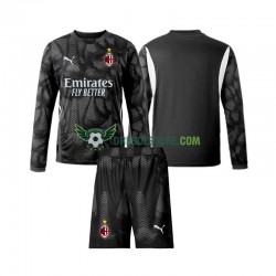 AC Milán Brankářské Domácí Dres 2024-2025 Dlouhý rukáv Děti Fotbalové Dresy