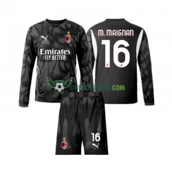 AC Milán Mike Maignan 16 Brankářské Domácí Dres 2024-2025 Dlouhý rukáv Děti Fotbalové Dresy