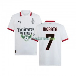 AC Milán Morata 7 Venkovní Dres 2024-2025 Krátký rukáv Muže Fotbalové Dresy