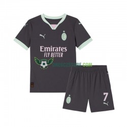 AC Milán Morata 7 Alternativní Dres 2024-2025 Krátký rukáv Děti Fotbalové Dresy