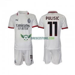 AC Milán Pulisic 11 Venkovní Dres 2024-2025 Krátký rukáv Děti Fotbalové Dresy