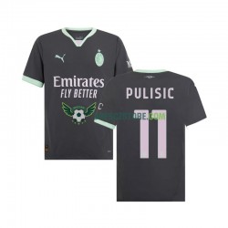 AC Milán Pulisic 11 Alternativní Dres 2024-2025 Krátký rukáv Muže Fotbalové Dresy