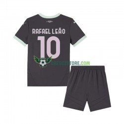 AC Milán Rafael Leao 10 Alternativní Dres 2024-2025 Krátký rukáv Děti Fotbalové Dresy