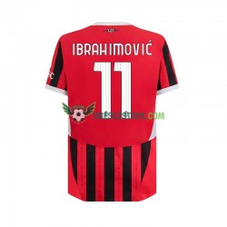 AC Milán Ibrahimović 11 Domácí Dres 2024-2025 Krátký rukáv Muže Fotbalové Dresy