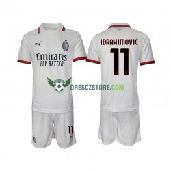 AC Milán Ibrahimović 11 Venkovní Dres 2024-2025 Krátký rukáv Děti Fotbalové Dresy