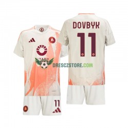 AS Řím Artem Dovbyk 11 Venkovní Dres 2024-2025 Krátký rukáv Děti Fotbalové Dresy