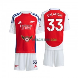 Arsenal Calafiori 33 Domácí Dres 2024-2025 Krátký rukáv Děti Fotbalové Dresy