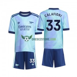 Arsenal Calafiori 33 Alternativní Dres 2024-2025 Krátký rukáv Děti Fotbalové Dresy