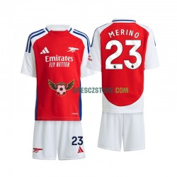 Arsenal Merino 23 Domácí Dres 2024-2025 Krátký rukáv Děti Fotbalové Dresy
