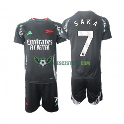 Arsenal Saka 7 Venkovní Dres 2024-2025 Krátký rukáv Děti Fotbalové Dresy