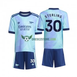Arsenal Sterling 30 Alternativní Dres 2024-2025 Krátký rukáv Děti Fotbalové Dresy