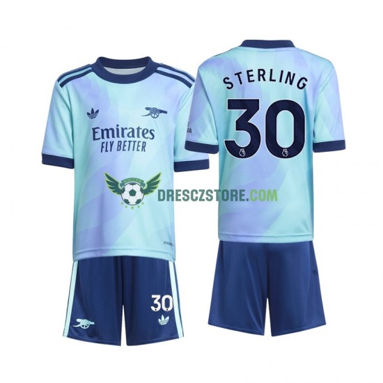 Arsenal Sterling 30 Alternativní Dres 2024-2025 Krátký rukáv Děti Fotbalové Dresy