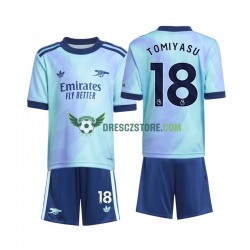 Arsenal Takehiro Tomiyasu 18 Alternativní Dres 2024-2025 Krátký rukáv Děti Fotbalové Dresy